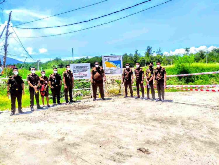 Kejari Lembata Sita 5,7 Hektare Tanah diLokasi Tambak Udang Desa Merdeka