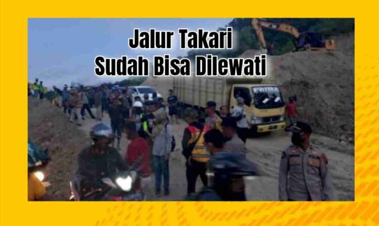 Akhirnya, Jalur Longsor Takari Sudah Dibuka Dengan Sistem One Way