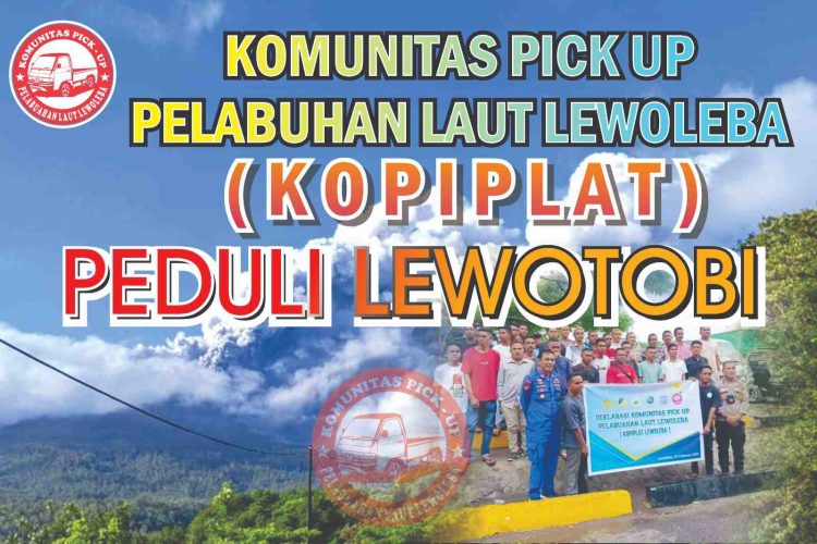 Peduli Kemanusiaan, Komunitas KOPIPLAT Lewoleba Gelar Aksi Galang Dana Erupsi Lewotobi Flotim