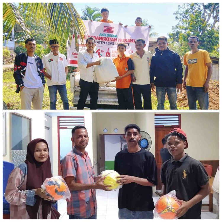 Peringati HUT Ke 4, Partai Kebangkitan Nusantara Pimcab Lembata lakukan aksi sosial di Desa Kalikur dan Desa Atawai.