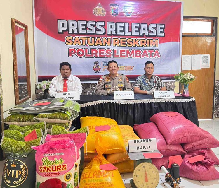 Reskrim Polres Lembata Gelar Perkara Dugaan Oplos Beras, Terlapor Terjerat Perlindungan Konsumen