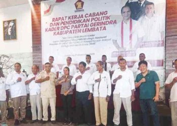 Hadiri Pembukaan Rakercab Gerindra, Juprian Lamablawa apresiasi Program MBG Presiden Prabowo
