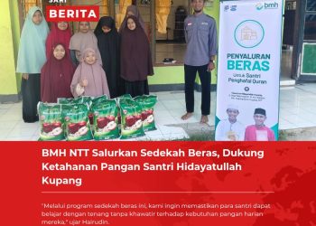 BMH NTT Salurkan Sedekah Beras, Dukung Ketahanan Pangan Santri Hidayatullah Kupang