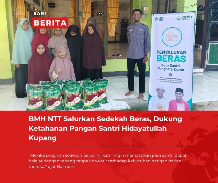 BMH NTT Salurkan Sedekah Beras, Dukung Ketahanan Pangan Santri Hidayatullah Kupang