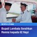 Bupati Lembata Serahkan Remisi kepada 62 Napi
