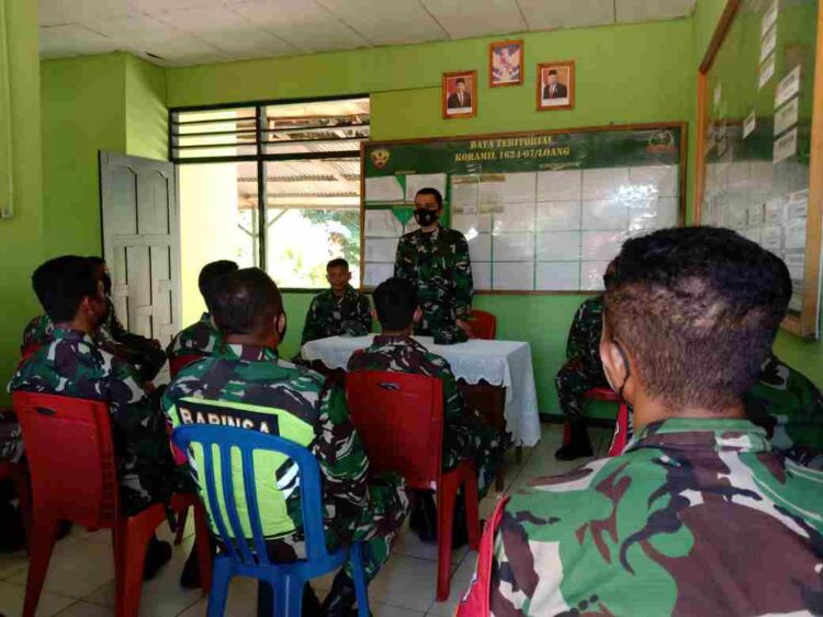 Kepala Staf Kodim (Kasdim) 1624/Flotim Kunker Ke Koramil 1624/Flotim