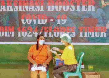 Kodim 1624/Flotim Gelar Vaksin Covid-19  Aman dan Halal