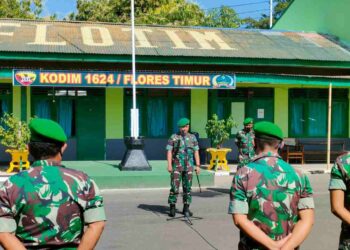 Jam Komandan Kepada Anggota Kodim 1624/Flotim,beserta Anggota ASN