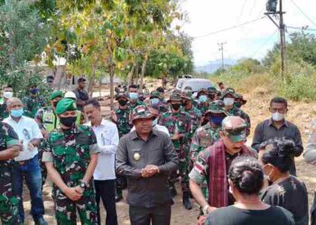 Wabup Flotim Buka TMMD Ke 113, Desa Kawalelo Dan Desa Lamuda Kecamatan Demon Pagong