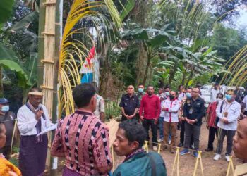 Babinsa Hadiri Acara Peresmian Bantuan Jaringan Air Dan Rumah Visi Indonesia
