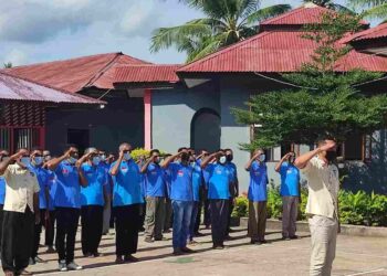 Warga Binaan Lapas Lembata Gelar Upacara Bendera Tingkatkan Jiwa Nasionalisme