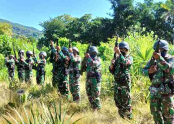 Tingkatkan Kemampuan, Kodim 1624/Flotim Gelar Latihan Menembak