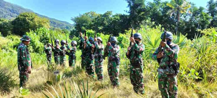 Tingkatkan Kemampuan, Kodim 1624/Flotim Gelar Latihan Menembak