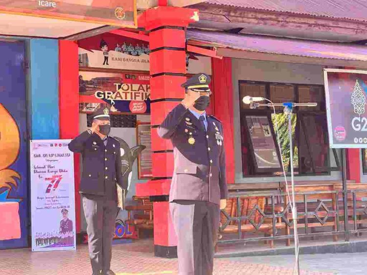 Lapas Lembata Laksanakan Upacara Peringatan Hari Kementerian Hukum dan HAM Ke-77 Tahun 2022 (HDKD)