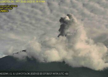 Lagi, Gunung Api Ili Lewotolok Kembali Erupsi Hingga 700 Meter