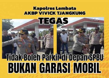 Hari Pertama Bertugas, Kapolres Vivick Kecam Parkir Didepan SPBU Lamahora