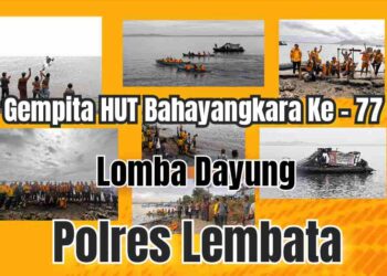 Gempita  & Semarak HUT Bhayangkara Ke-77, Kapolres Lembata Buka Lomba Dayung