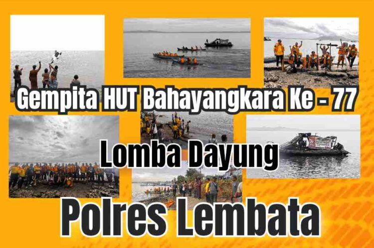 Gempita  & Semarak HUT Bhayangkara Ke-77, Kapolres Lembata Buka Lomba Dayung