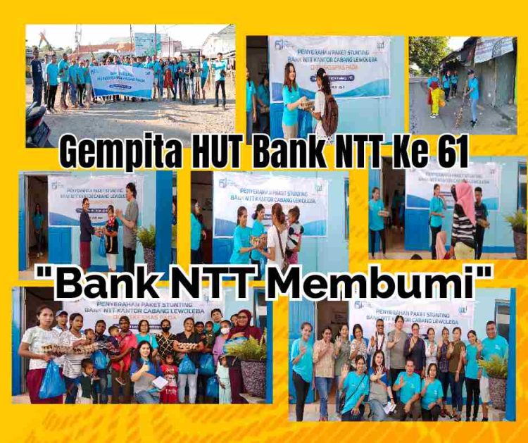 Sambut HUT Ke-61, Bank NTT Gelar Kegiatan Baksos & Penyerahan Paket Stunting