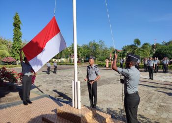 Lapas Lembata Laksanakan Upacara Peringatan Hari Kementerian Hukum dan HAM Ke-78 Tahun 2023
