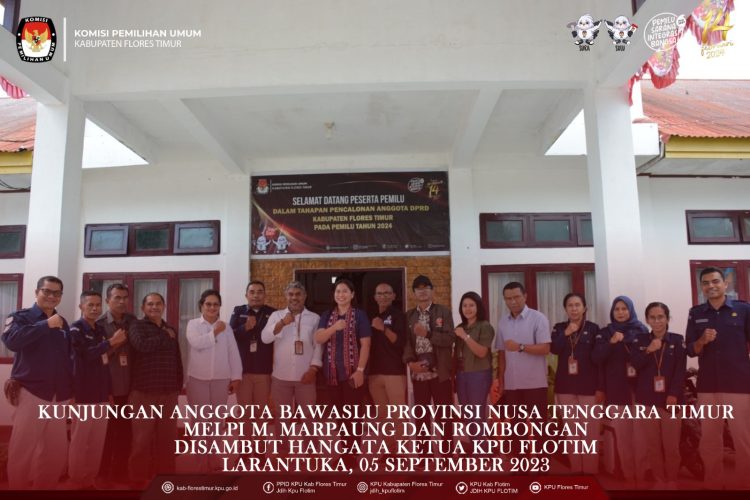 KPU Flotim Sambut Kunker Anggota Bawaslu Provinsi NTT Demi Suksesnya Penyelenggaraan Pemilu 2024