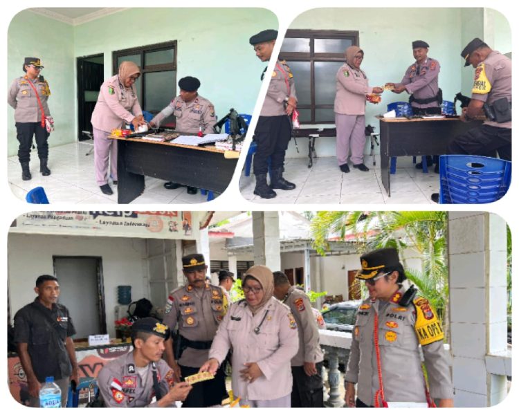 Personel Polres Lembata Lakukan Pengecekan Kesehatan di Gudang Logistik