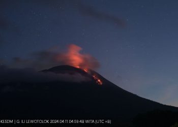 Leleran Lava Ile Lewotolok Kearah Tenggara Mencapai Hingga 700 Meter