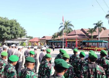 Kapolres I Gede Pimpin Apel Gelar Pasukan di Mapolres Lembata, Pj Bupati Ikut Hadir