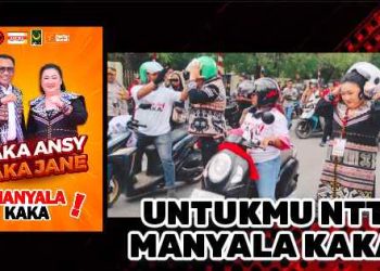 UNIK dan BERBEDA! Manyala Kaka, Cagub Ansy Lema – Jane Natalia Naik Ojek Daftar di KPU