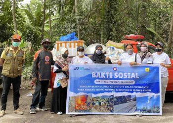 PIKK PLN se-NTT & Rekanan serta BPBD Maumere Kolaborasi Salurkan Bantuan Bagi Warga Terdampak Erupsi Lewotobi Flotim