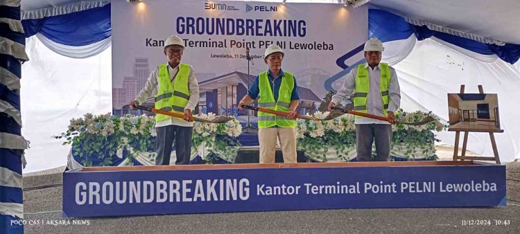 Seremonial Ground Breaking Kantor Terminal Point Pelni Lewoleba Berjalan Sukses