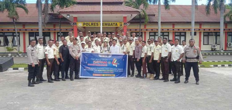 SATPAM Lembata Rayakan HUT Ke – 44 dengan Menggelar Aksi Baksos Di Rumah Ibadah & Syukuran Bersama Kapolres Lembata