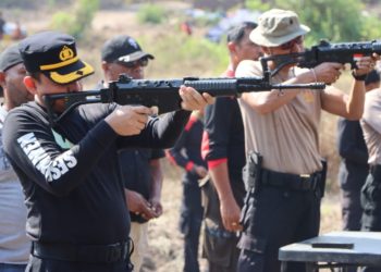 Gelar Latihan Menembak, Kapolres Nanang Wahyudi : Penguasaan Teknik dan Peningkatan Kemampuan Personil