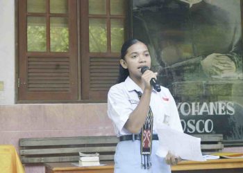 Amelia Leumara, Siswi SMA Frateran Don Bosco Lewoleba Dikukuhkan sebagai Duta TB Remaja