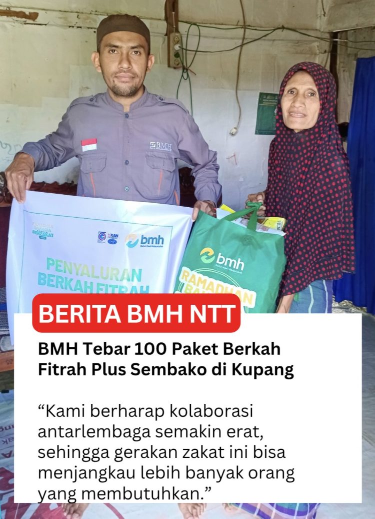BMH Tebar 100 Paket Berkah Fitrah Plus Sembako di Kupang
