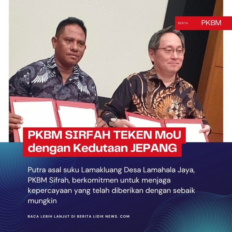 PKBM Sirfah Desa Lamahala Dapat Bantuan, Sidik Lamakluang : Kami Teken MoU Bersama Kedutaan Jepang