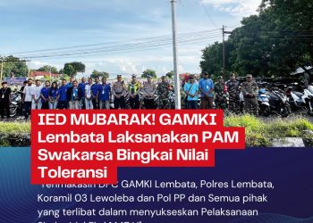 Sholat Idul Fitri Penuh Makna, GAMKI Lembata Laksanakan PAM Swakarsa Bingkai Nilai Toleransi