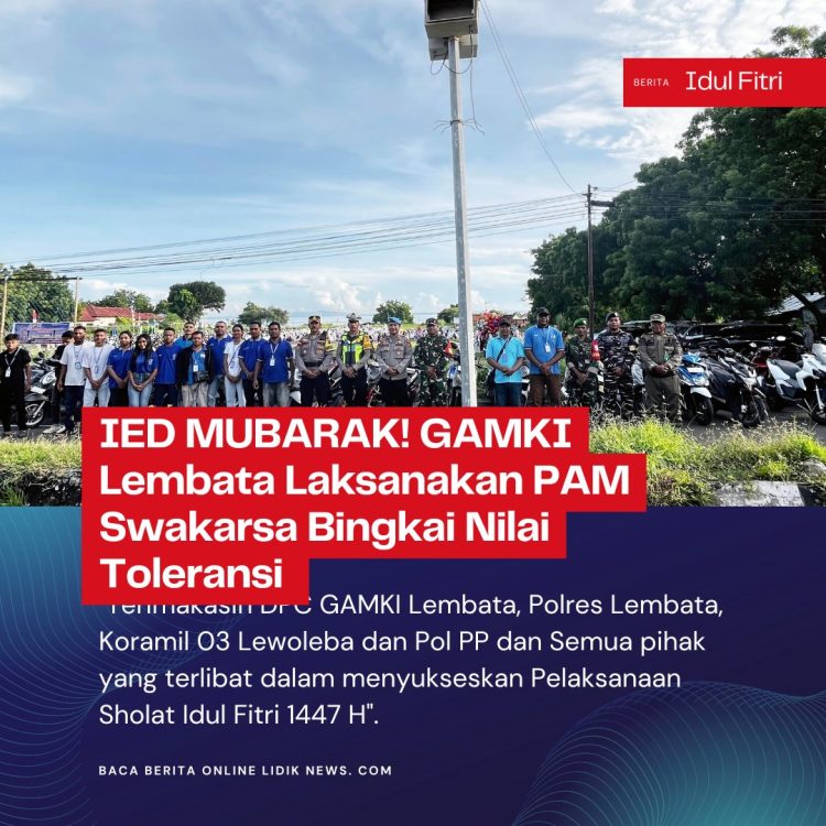 Sholat Idul Fitri Penuh Makna, GAMKI Lembata Laksanakan PAM Swakarsa Bingkai Nilai Toleransi