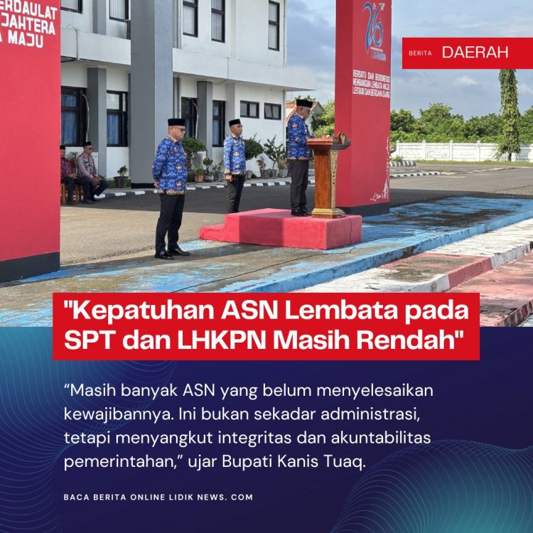 Menjelang Akhir Triwulan I, Kepatuhan ASN Lembata pada SPT dan LHKPN Masih Rendah