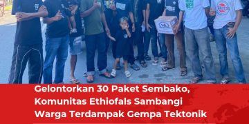 Gelontorkan 30 Paket Sembako, Komunitas Ethiofals Sambangi Warga Terdampak Gempa Tektonik