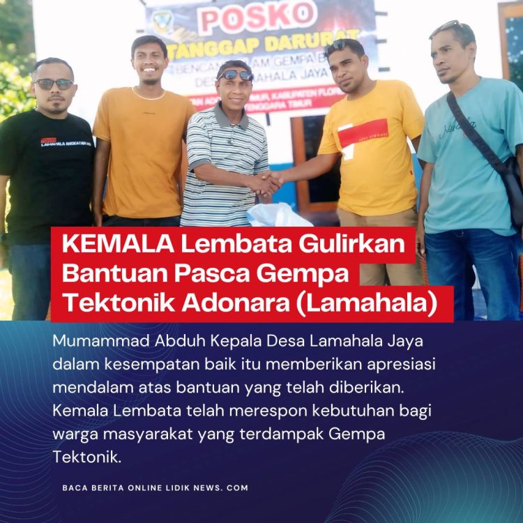 KEMALA Lembata Gulirkan Bantuan Pasca Gempa Tektonik Adonara di Kantor Desa Lamahala
