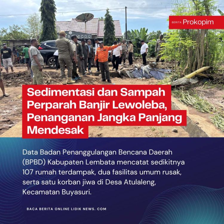 Sedimentasi dan Sampah Perparah Banjir Lewoleba, Penanganan Jangka Panjang Mendesak