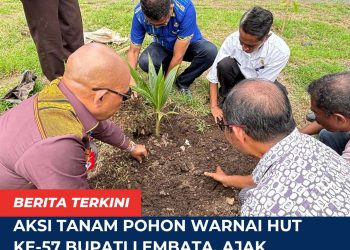 Aksi Tanam Pohon Warnai HUT ke-57 Bupati Lembata, Ajak Masyarakat Peduli Lingkungan