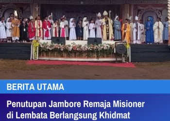 Meski Diguyur Hujan, Penutupan Jambore Remaja Misioner di Lembata Berlangsung Khidmat