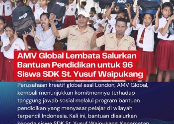 AMV Global Indonesia Cabang Lembata Salurkan Bantuan Pendidikan untuk 96 Siswa SDK St. Yusuf Waipukang
