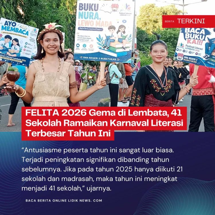 FELITA 2026 Gema di Lembata, 41 Sekolah Ramaikan Karnaval Literasi Terbesar Tahun Ini