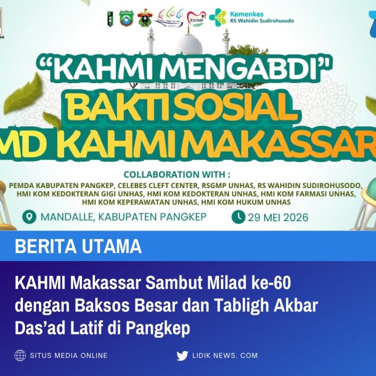 KAHMI Makassar Sambut Milad ke-60 dengan Baksos Besar dan Tabligh Akbar Das’ad Latif di Pangkep