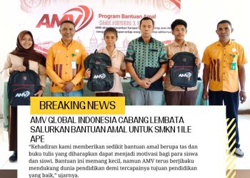 AMV Global Indonesia Cabang Lembata Salurkan Bantuan Amal untuk SMKN 1 Ile Ape