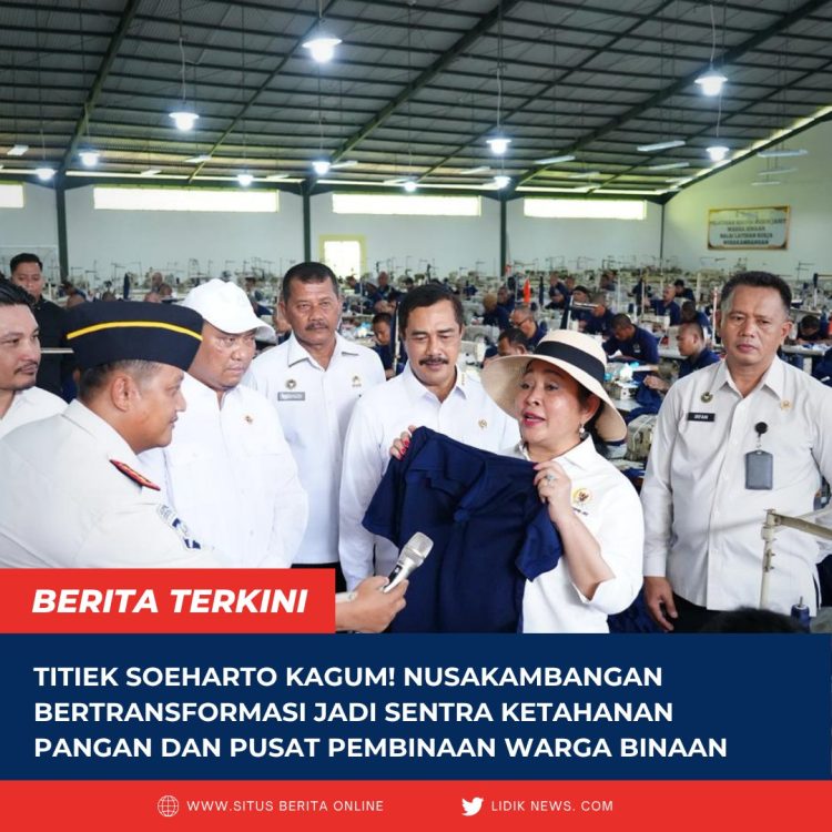 Titiek Soeharto Kagum! Nusakambangan Bertransformasi Jadi Sentra Ketahanan Pangan dan Pusat Pembinaan Warga Binaan
