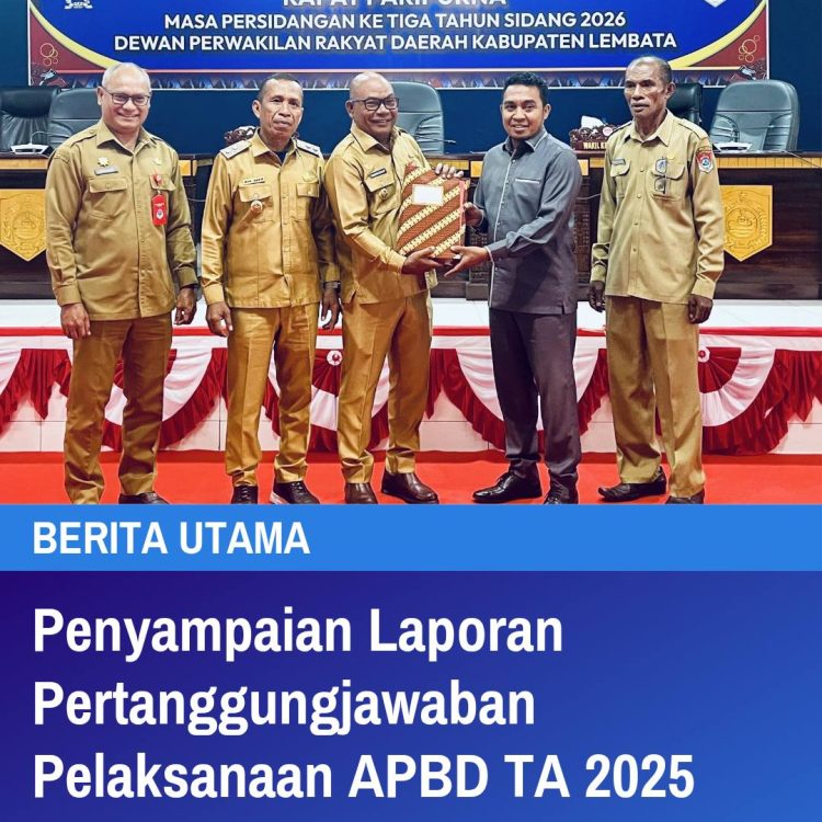 Penyampaian Laporan Pertanggungjawaban Pelaksanaan APBD TA 2025 dalam Rapat Paripurna DPRD